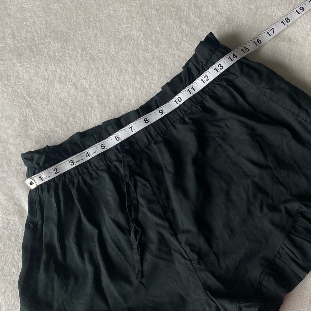 J Crew Cotton voile ruffle beach short black small - Picture 12 of 15